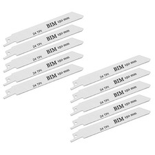 10x Bi-Metall S&auml;bels&auml;gebl&auml;tter Metall Kunststoff 150mm S&auml;bels&auml;gen S&auml;gebl&auml;tter