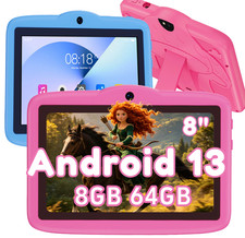 7 inch Kids Tablet Android 13 8GB RAM 64GB ROM HD Display WiFi Time Control
