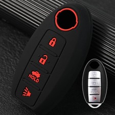 XUKEY Silicone Key Case Cover 4-Button for Nissan Key Fobs
