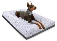 Deluxe Washable Dog Bed for Large Dogs Dog Crate 35.0"l X 23.0"w X 3.5"th Grey