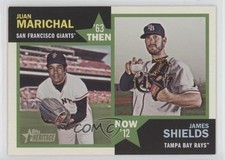 2012 Topps Heritage Then and Now Juan Marichal James Shields #TN-MS HOF 0d2