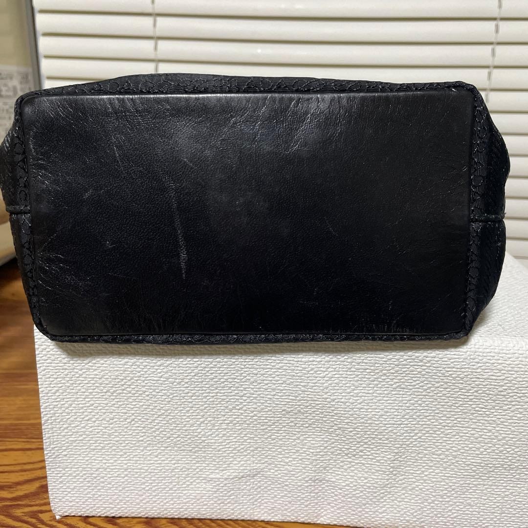 PRADA Black Drawstring Pouch Small Bag Leather To… - image 9