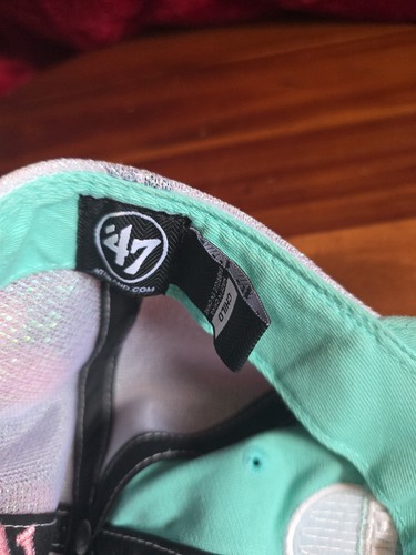 Sombrero de los Medias Blancas de Chicago para Niños '47 Limpieza Azul Aqua y Malla Brillante Snapback Hat - Imagen 7 de 7