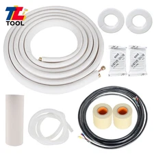 25Ft 3/8"-5/8" Dia. Connection Pipe Install Kit For Mini Split Heat Pump System