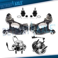 6pc RWD Front Knuckle Wheel Hub Lower Ball Joint for Tahoe Sierra Silverado 1500