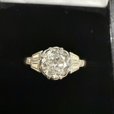 ❌ Antique Rare & Unique Art Deco 0.75ct Old Cut Natural Diamond Ring 18ct Gold