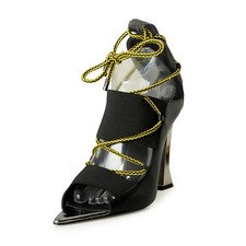 Scuderia Ferrari Women's Leather Open Toe Ankle Strap Pump Shoes US 10 IT 40