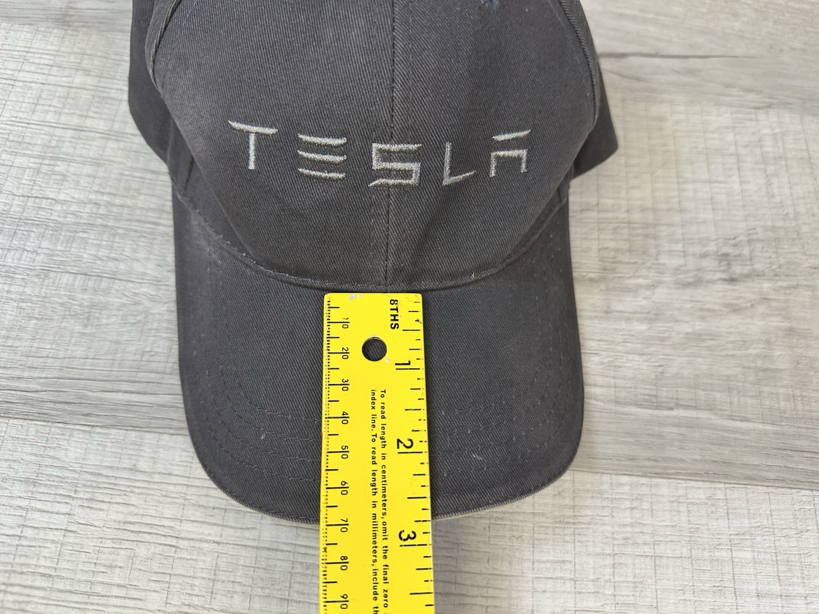 Tesla Hat Gray Strapback Ball Cap Distressed Adul… - image 14