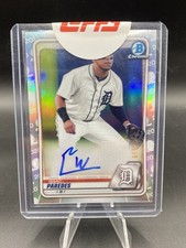 2020 Bowman Chrome Prospects Isaac Paredes Rookie On Card Auto /499 Rays Astros. rookie card picture