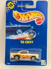 Vintage Speed Points Hot Wheels 55 CHEVY Blue Card #95 WHITE Blackwall
