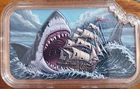 2025 Shark Bait Colorized 5oz Fine Copper .999 Bar in Protective Acrylic Capsule