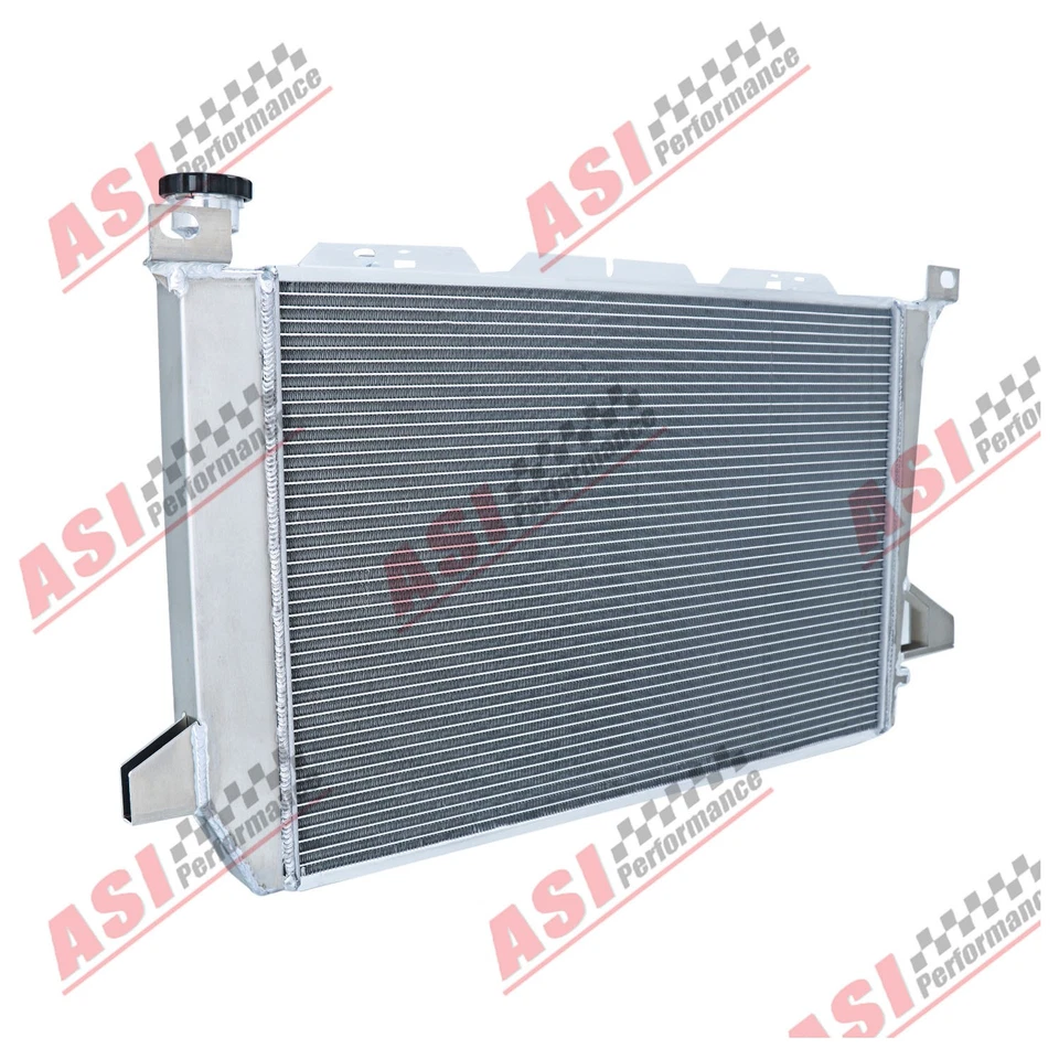 3 Row Aluminum Radiator+Shroud 90W Fan for 1985-1996 Ford F150 F250 F350 Bronco Foto 3 de 4