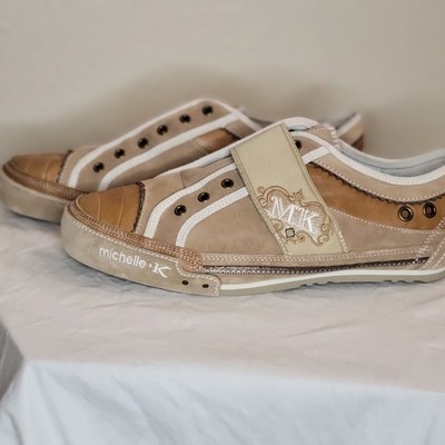 BNWT DEADSTOCK Y2K Michelle K Skechers Tan Low Profile Slip-on Sneakers 00s RARE