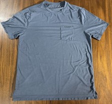 Vuori Short Sleeve Athletic Pocket Tee T Shirt Gray Mens size Large