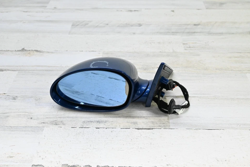 Левое зеркало заднего вида со стороны водителя для BMW E46 M3 2001-2006 годов выпуска в сборе синее 364 от оригинального производителя - Изображение 3 из 4