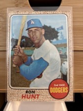 1968 topps baseball #15 Ron Hunt Los Angeles Dodgers