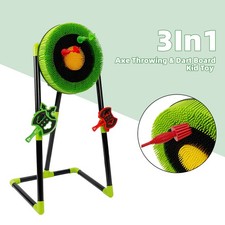 3In1 Axe Throwing & Dart Board Kid Toy Set Backyard Indoor & Outdoor Party Game#