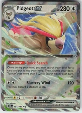 Holo Foil Pidgeot ex 164/197 Double Rare SV03: Obsidian Flames Near Mint