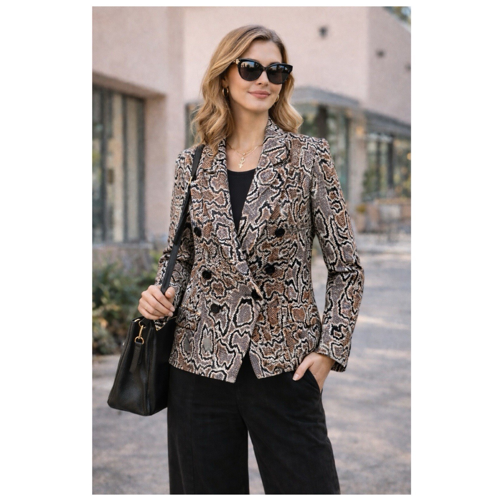 CAbi #3733 Python Blazer Snake Print Jacket Size … - image 1