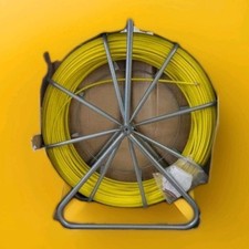 Fish Tape Puller Fiberglass 600 ft 5/16 in Wire Cable Running Duct Rodder