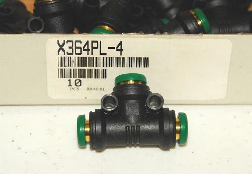 NEW!  Parker Air Connectors T-Connect Pneumatic  X364PL-4    Push in style