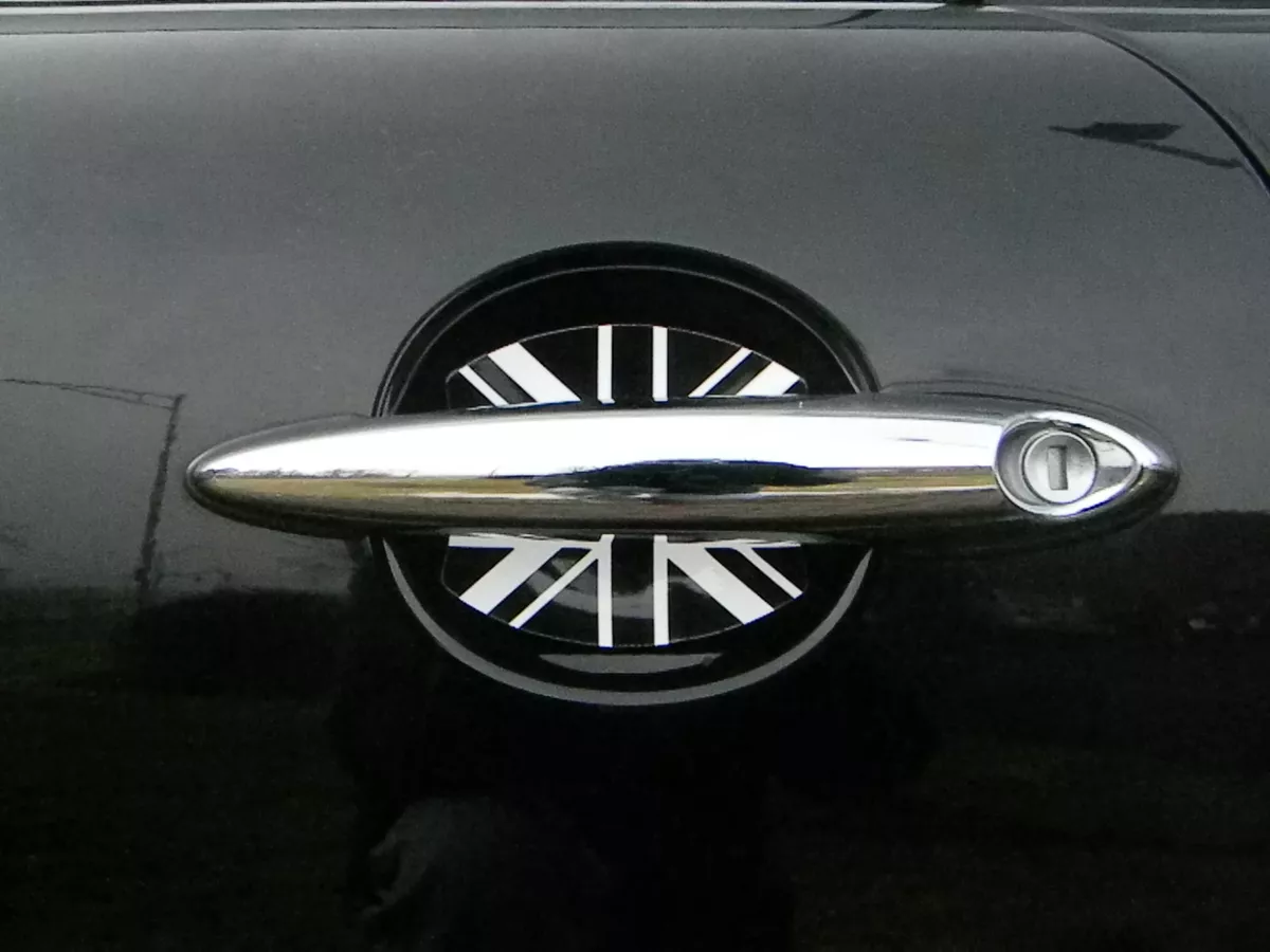 MINI COOPER BRITISH FLAG UNION JACK DOOR HANDLE SCRATCH GUARDS CAR