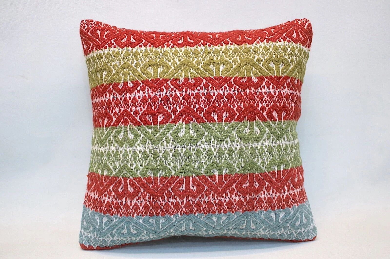 Kilim Pillow Cover, 16x16 in, Vintage Throw Pillow, Decorative Pillow Cushion