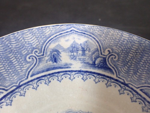Antique J.F. Castle Scenery English Ironstone Blue Transferware Bowls Set of (2) - Picture 6 of 12
