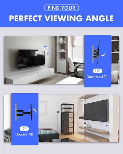 For 26 30 32 40 43 50 55 60 TV LCD Wall Mount Bracket Tilt Swivel Swing Arm - Picture 4 of 13