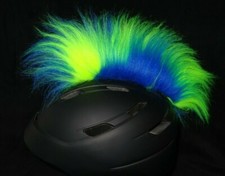 Irokese Helm Skihelm NEU NEON     GELB / BLAU...