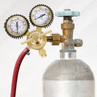 CGA580 Brass Nitrogen Regulator Dual Gauge 400 PSI Pressure Inlet For HVAC Purge