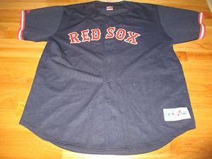 red sox button down jersey