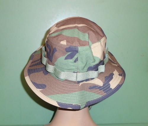 USGI Woodland Camo Hot Weather Type II Ripstop Jungle Boonie Hat Cap All Sizes - Picture 5 of 22