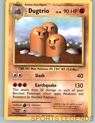 2016 pokemon Evolutions rare Dugtrio 56/108 | eBay