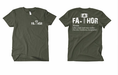 Fa-Thor T-Shirt OLIV FB Vater Schaufel Waffe Alibi PAPA Superheld Papa Odin Baby