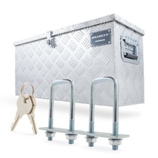 Alubox Transportbox Anhängerbox Deichselbox 76x26x33cm Aluminiumbox GEBRAUCHT