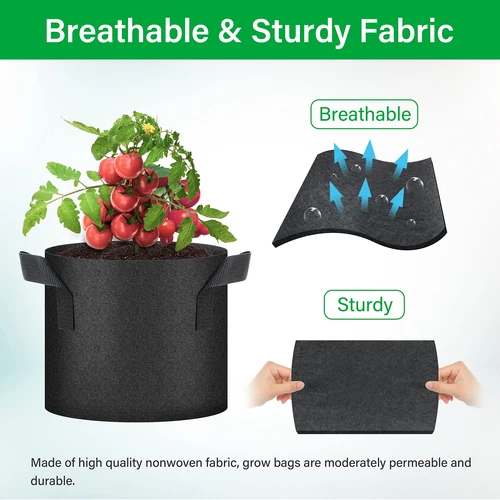 5-24Pack Garden Grow Bag/Rooty Bag Heavy Duty Non-Woven Plant Fabric Pot Contain - Picture 117 of 143