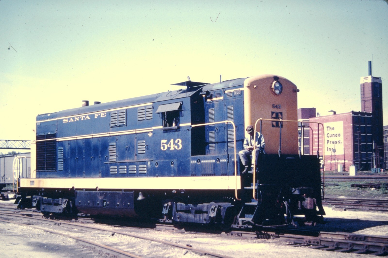 ATSF 543 chicago il 6-2-68 blackhawk train photo slide 35mm | eBay