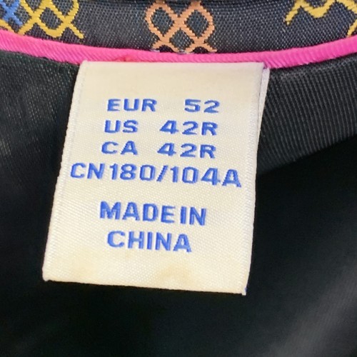 MATTHEW WILLIAMSON TALLA S Negro Multicolor con Textura Poliéster Seda Traje - Imagen 8 de 15