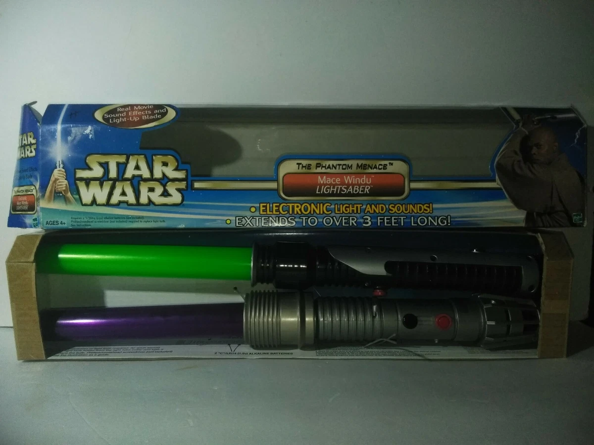 Star Wars Phantom Menace Mace Windu Electronic Lights Sounds