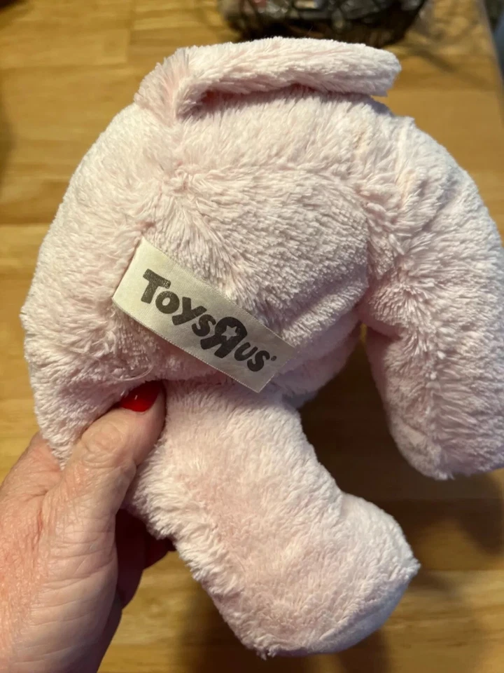 Toys R Us Pelúcia Rosa Hipopótamo Bebê 2014 Menina Macia Olhos Costurados Antigo Excelente - Imagem 4 de 4