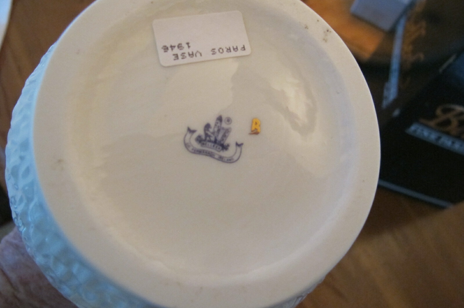 Belleek Fine Parian China Paros Pink 1946 Vase.11" Tall NWB.Excellent Condition eBay