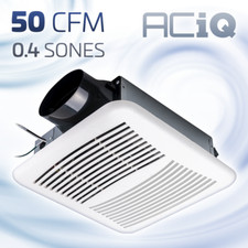 ACiQ SlimLine 50 CFM Bathroom Ventilation Wall/Ceiling Exhaust Fan, 0.4 Sones