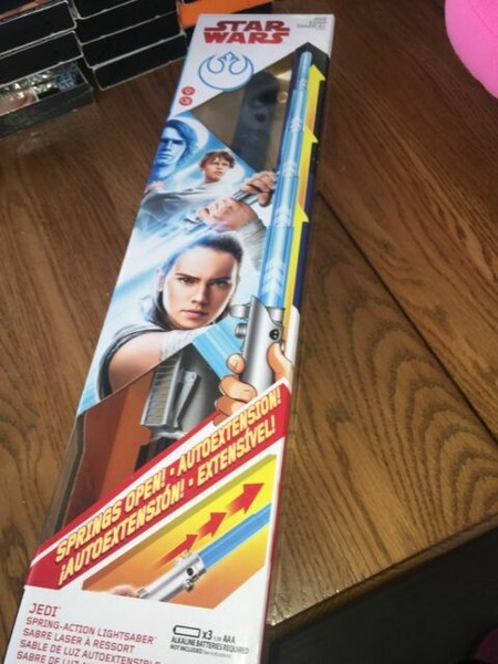 jedi spring action lightsaber