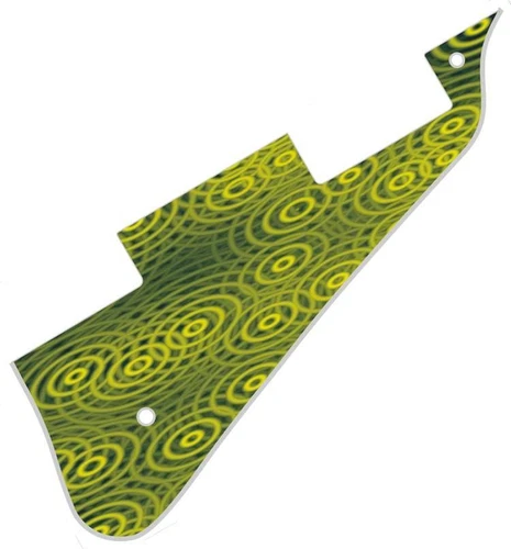 Pickguard  Compatible with Gibson Les Paul  LP Guitar Crazy Ripples Yellow