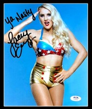 WWE LACEY EVANS HAND SIGNED  AUTOGRAPHED 8X10 PHOTO WITH PROOF AND PSA COA LE 