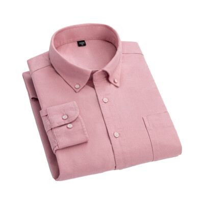 Mens Oxford Dress Shirts Long Sleeves Formal Business Casual Cotton Slim Shirts