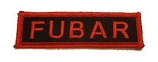 FUBAR PATCH - Red on Black Background - Veteran Owned Business