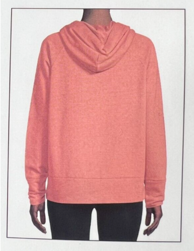 DANSKIN DAMEN FLEECE KAPUZENSWEATSHIRT (PFIRSICH, MITTEL) NEU MIT ETIKETT - Bild 2 von 2