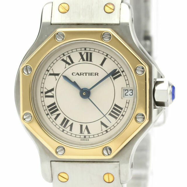 Cartier Santos Silver Women's Watch - 187903 for sale online | eBay